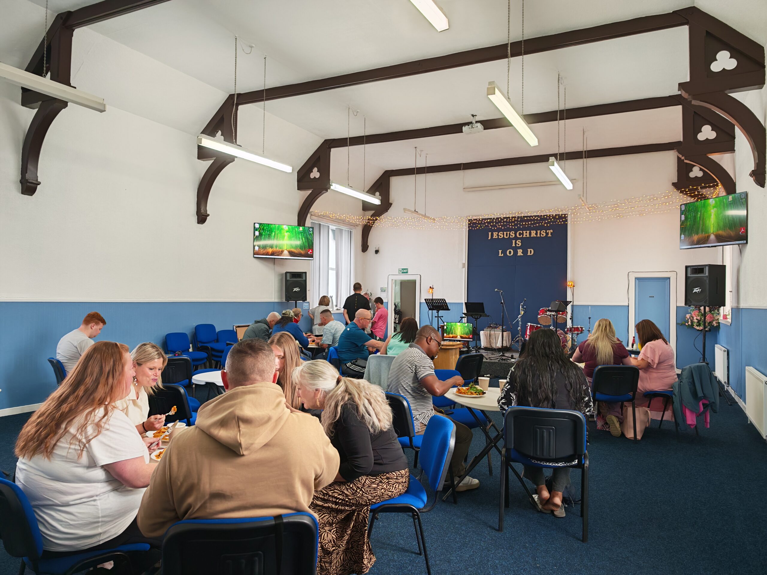 People enjoying the Community Café at PCF Church
