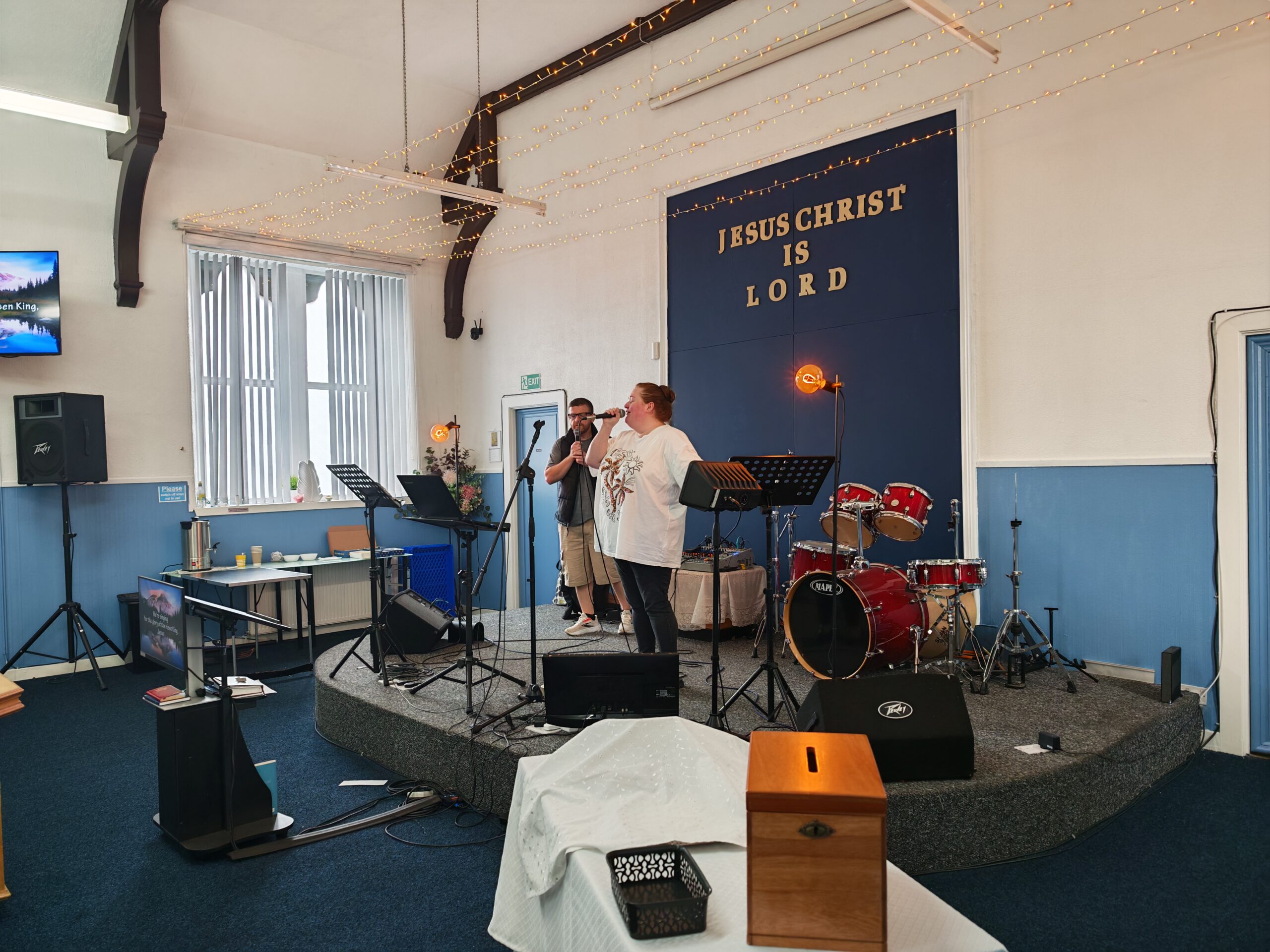 A worship moment at Prospecthill Christian Fellowship